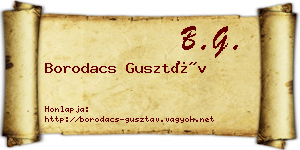 Borodacs Gusztáv névjegykártya